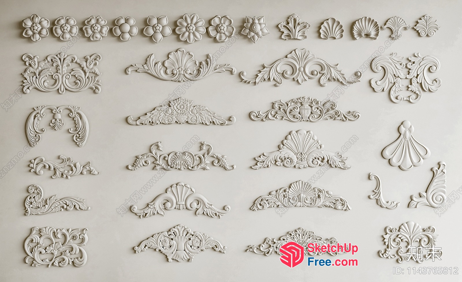 Ornate Decorative Elements 3D SketchUp File