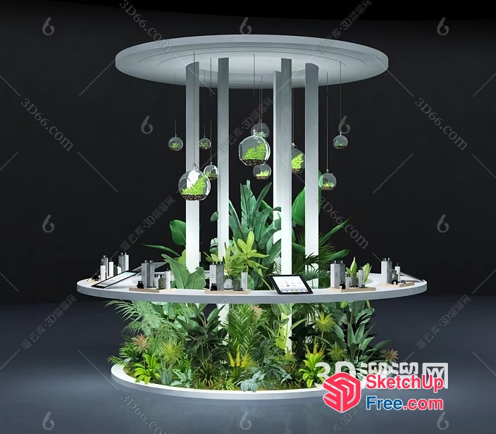 Modern Greenery Display 3D SketchUp File