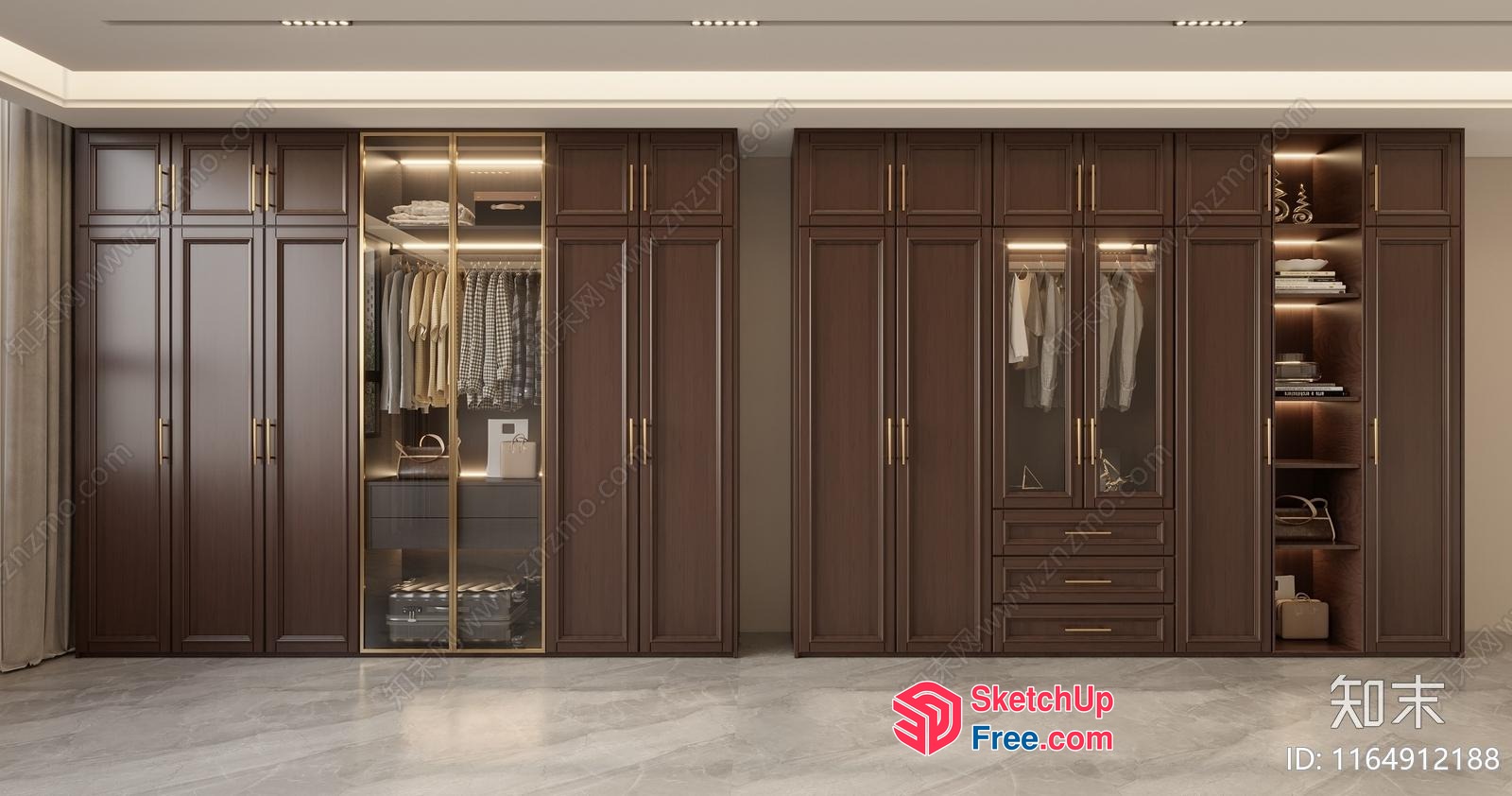 Elegant And Modern Wardrobe Design 3D SketchUp File