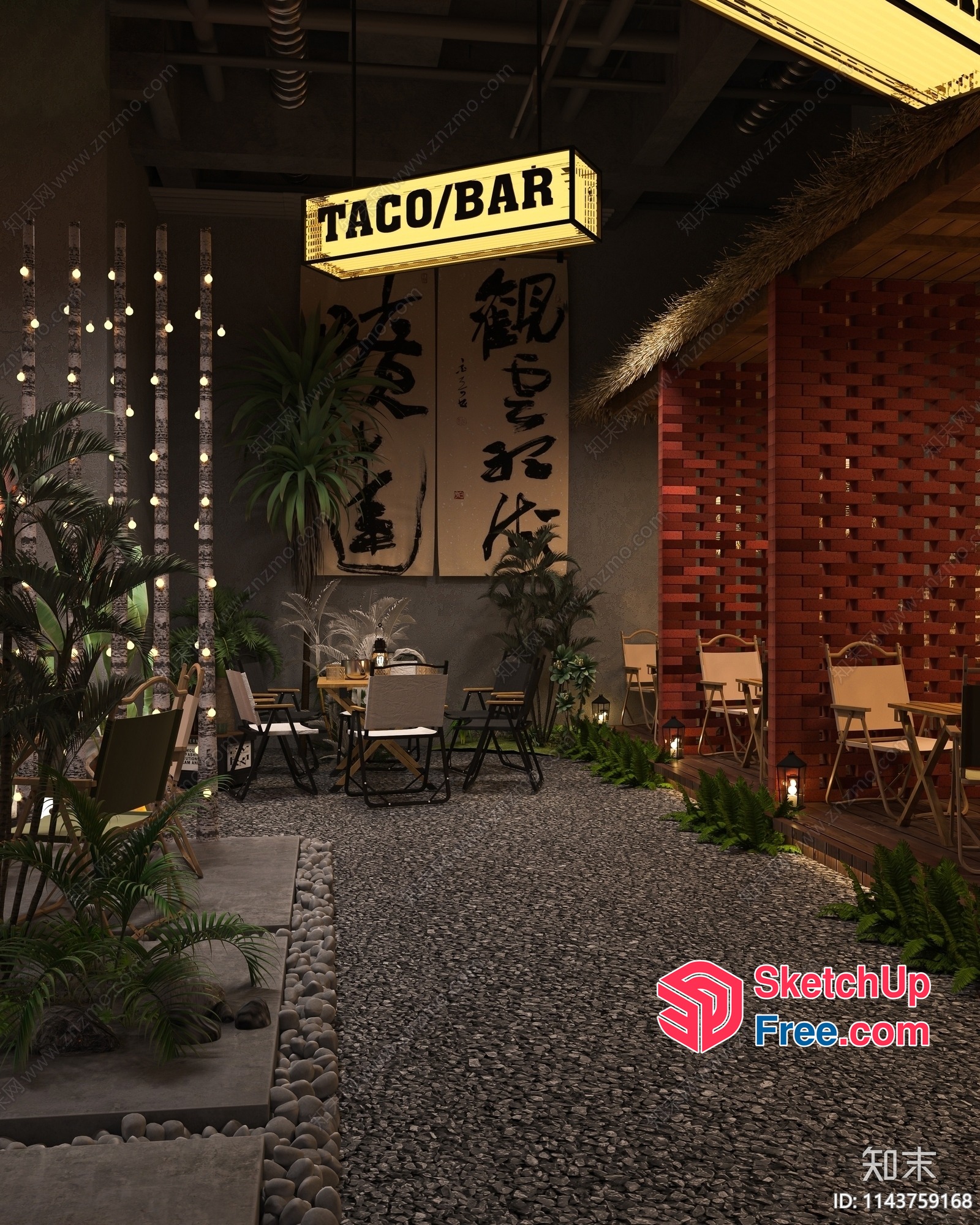 Exterior Decor For A Taco/Bar 3D SketchUp File