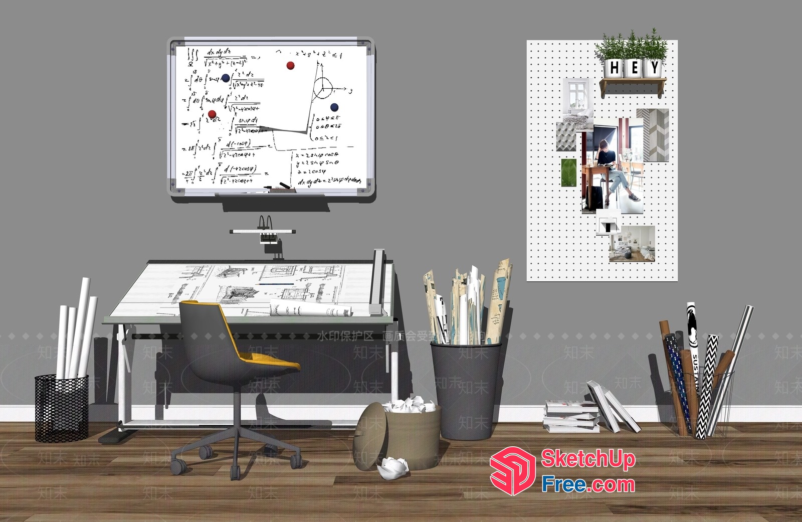 Interior Design Office Space 3D SketchUp File