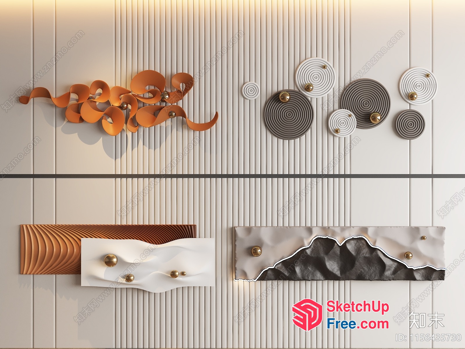 Modern Artistic Wall Decor 3D SketchUp File