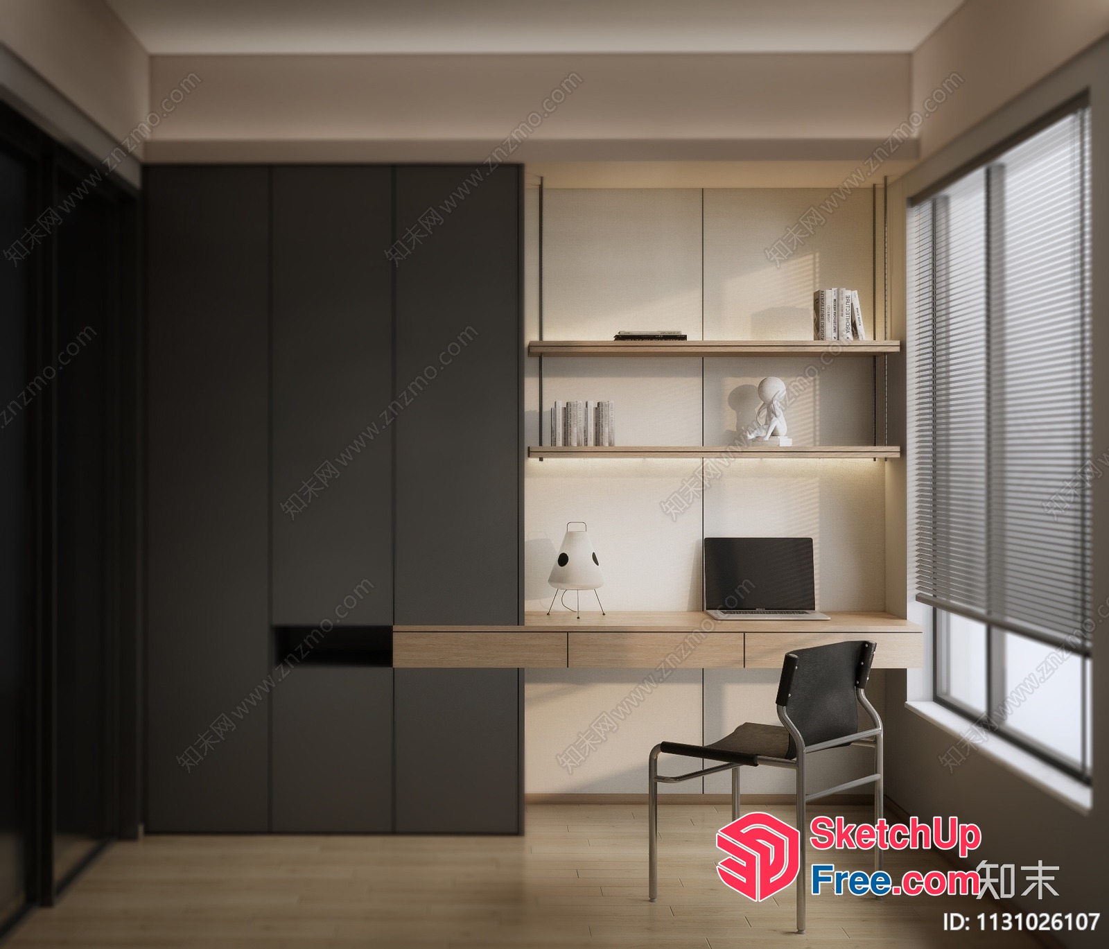 Minimalist Office Space With Natural Light 3D SketchUp File