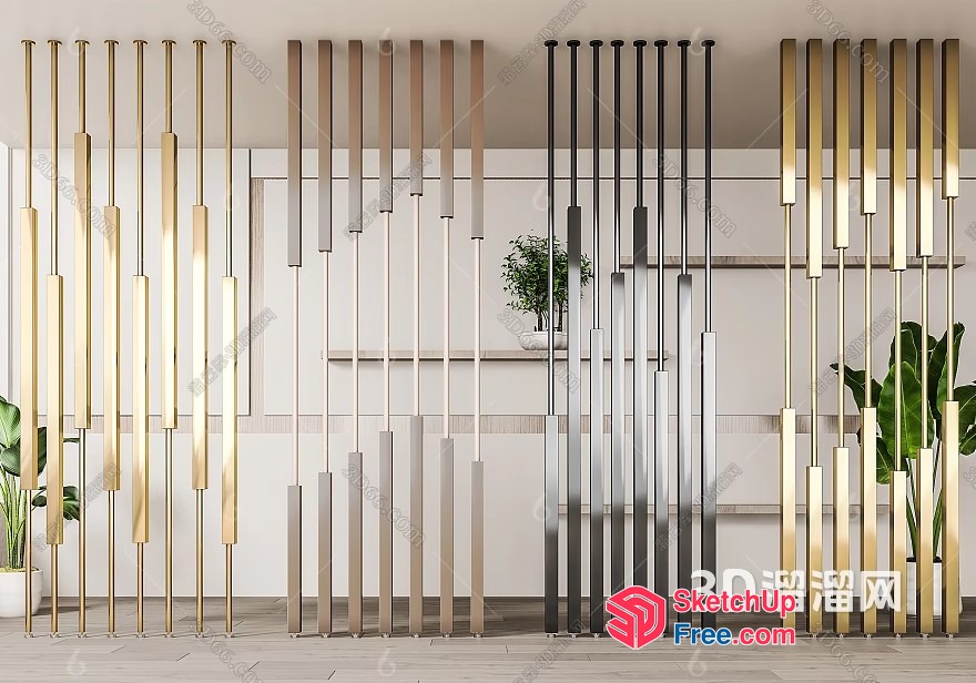 Modern Partition Screen Design 3D SketchUp File