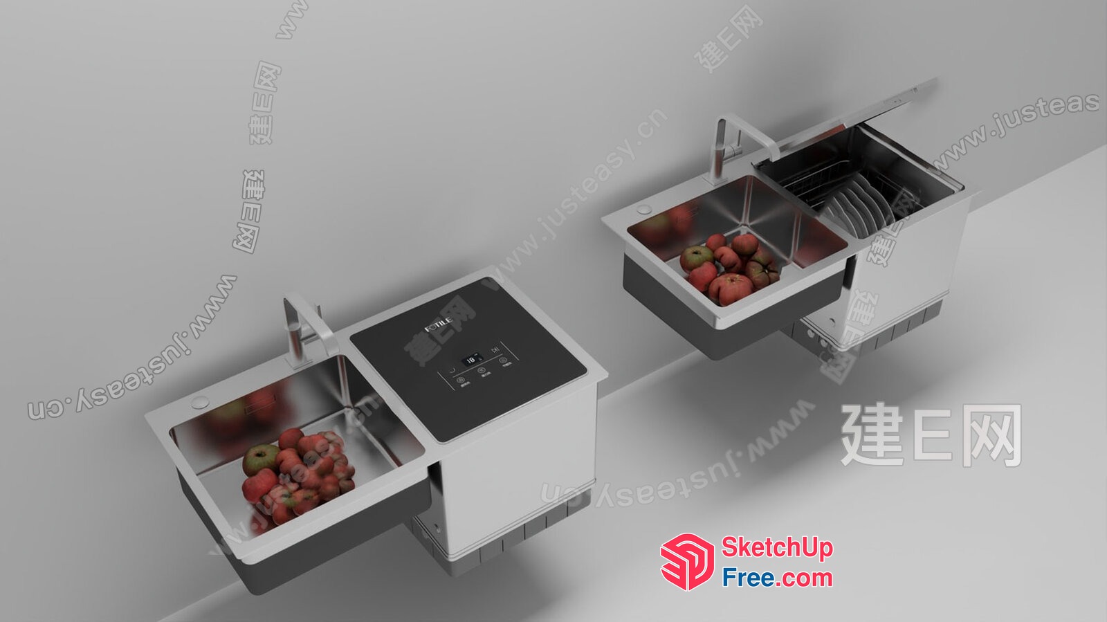 Kitchen Sink With Fruit Storage 3D SketchUp File