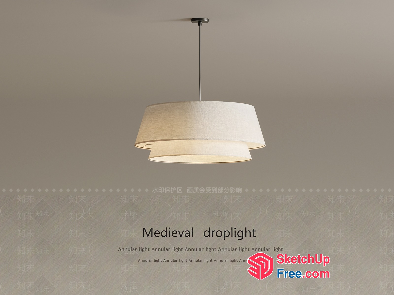 Medieval Droplight Fixture 3D SketchUp File