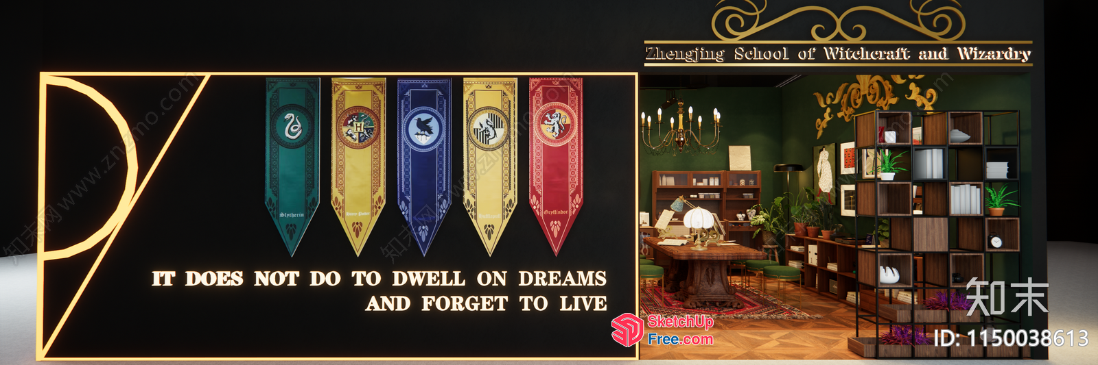 A Magical Study Room For Wizards And Witches 3D SketchUp File