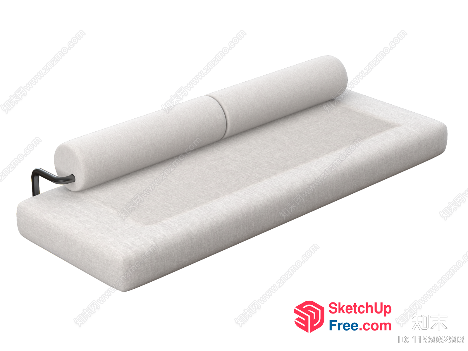 Modern Minimalist Grey Fabric Sofa And Cushion Set 3D SketchUp File