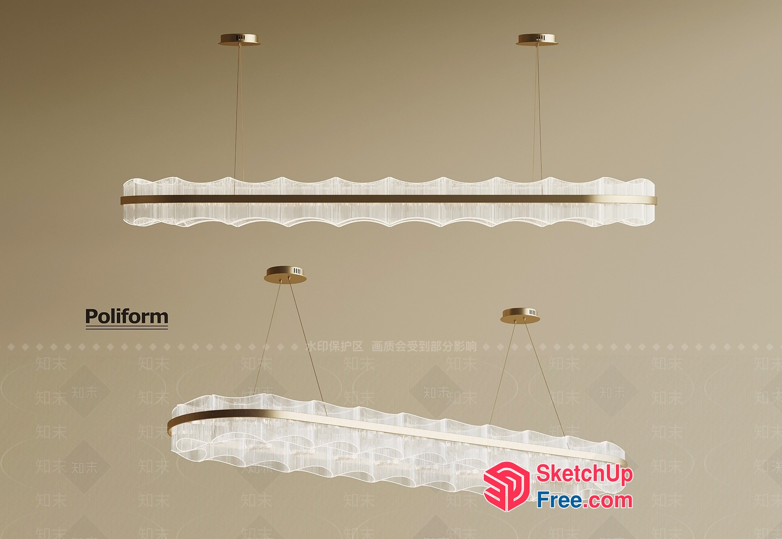 Poliform Ceiling Light 3D SketchUp File