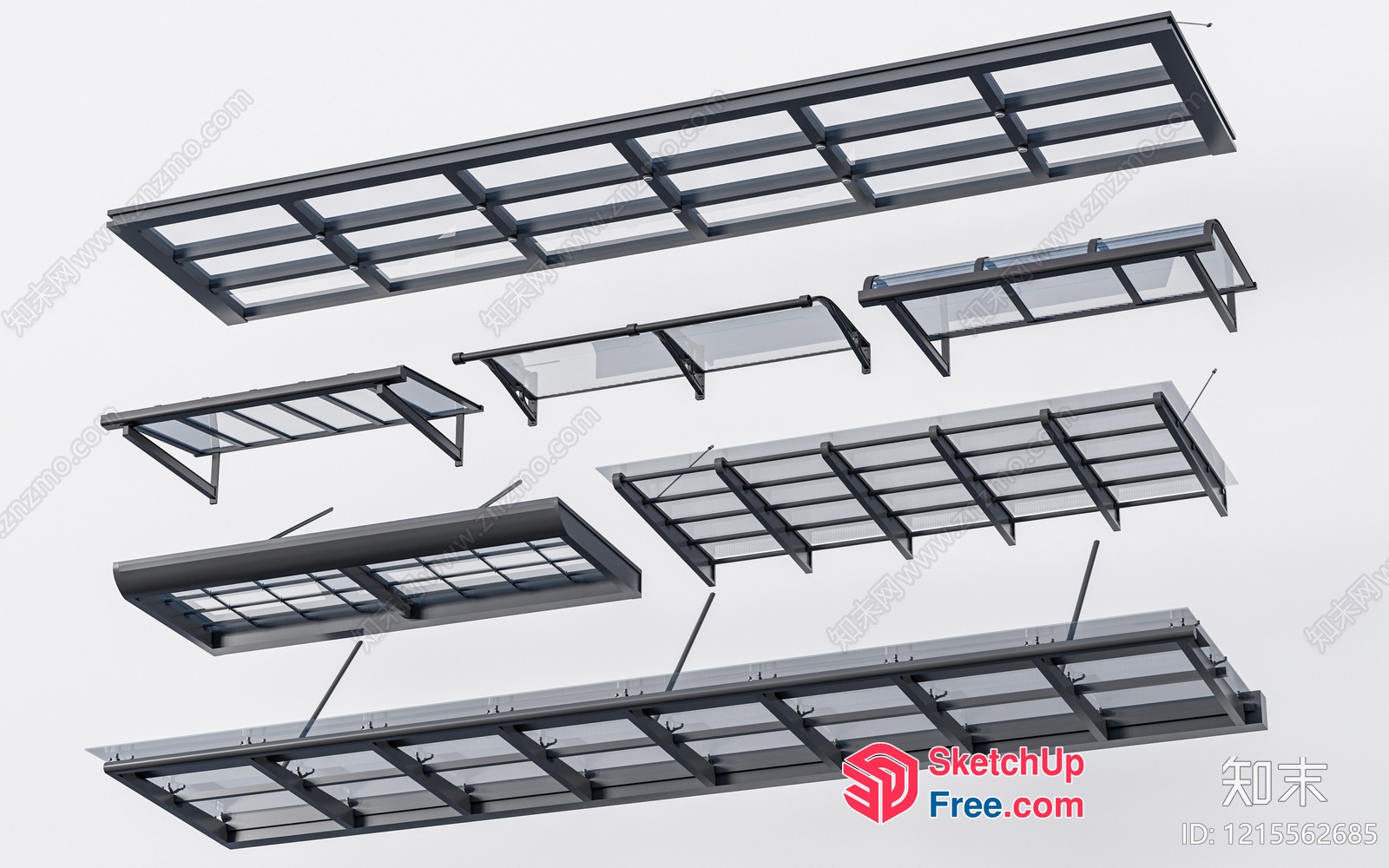 Various Railing Designs 3D SketchUp File