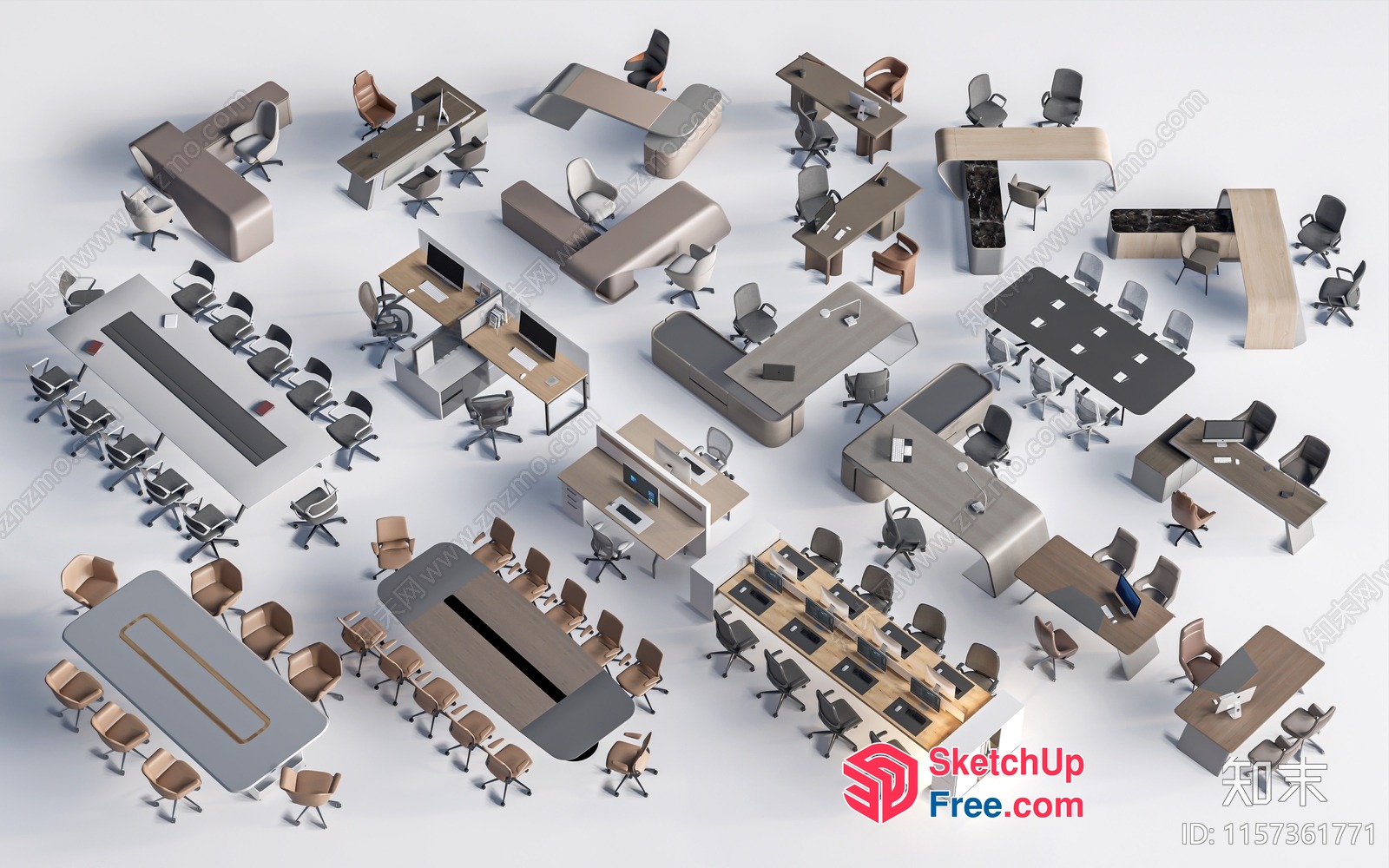 Office Furniture Collection 3D SketchUp File