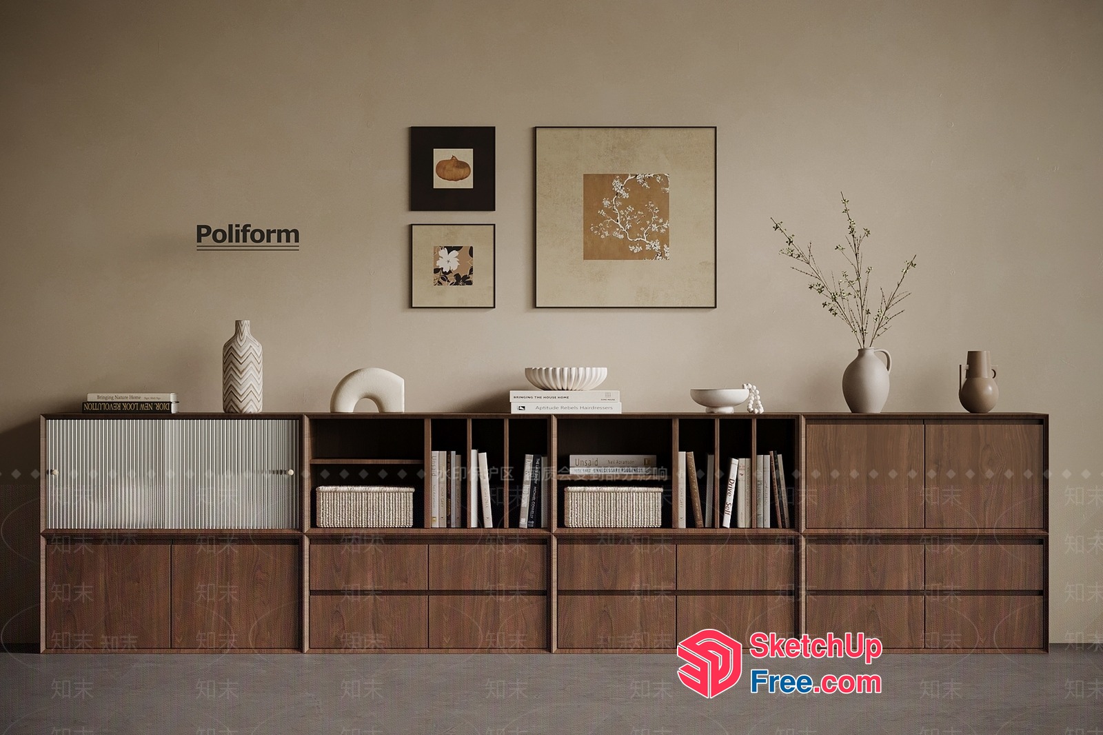 Poliform Decorative Storage Units 3D SketchUp File