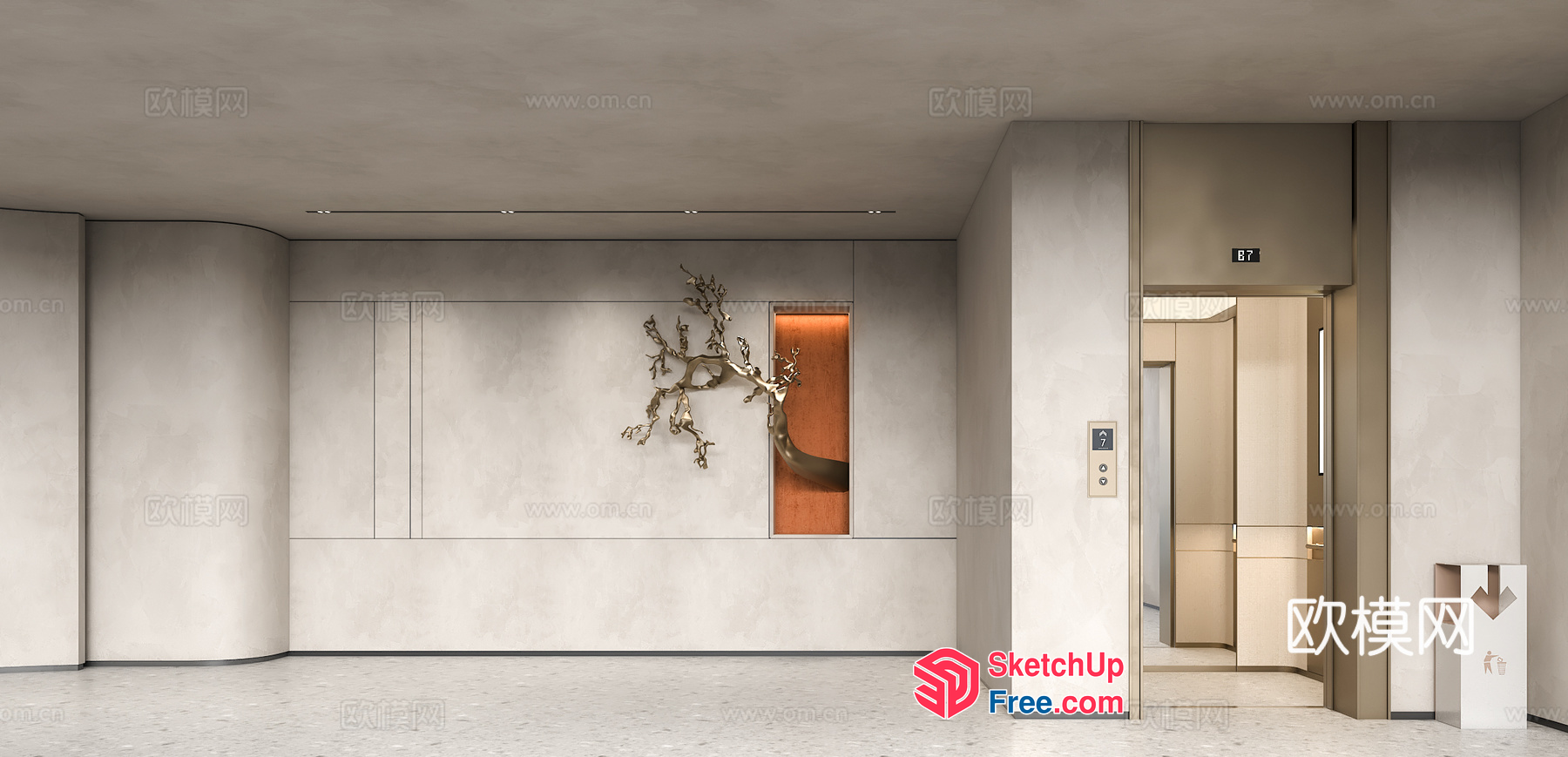 Modern Minimalist Interior Design 3D SketchUp File