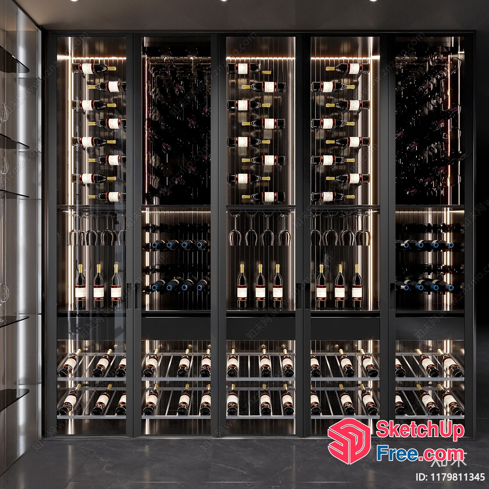 Modern Wine Cellar Storage 3D SketchUp File