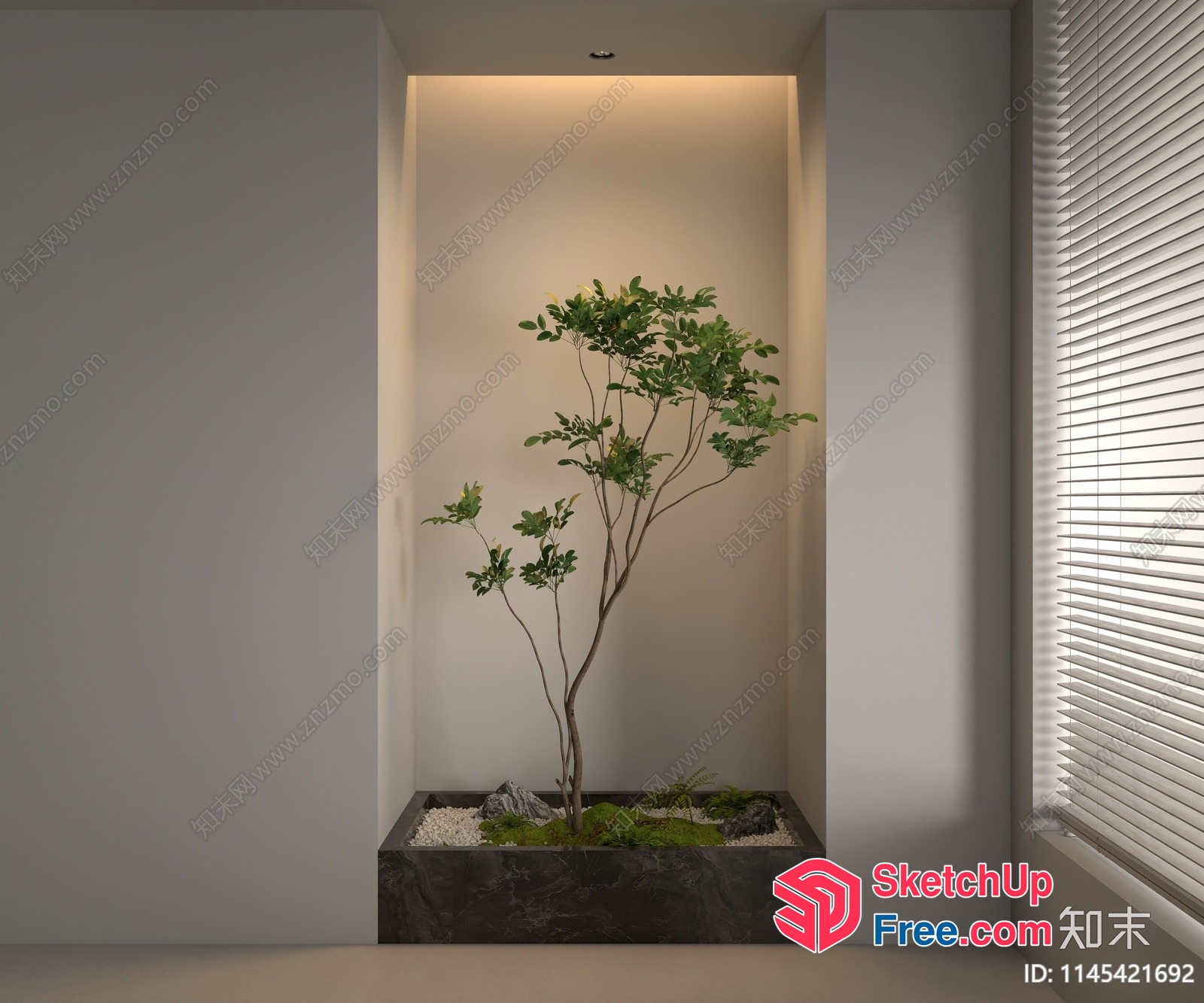 Serene Modern Japanese-Inspired Interior 3D SketchUp File