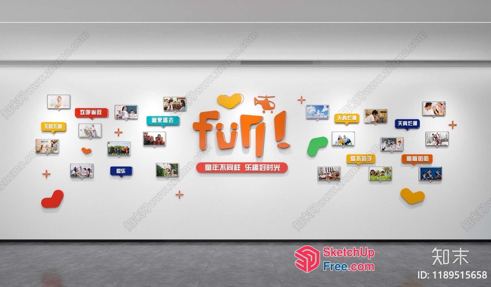 Vibrant Colorful Fun Decorations 3D SketchUp File