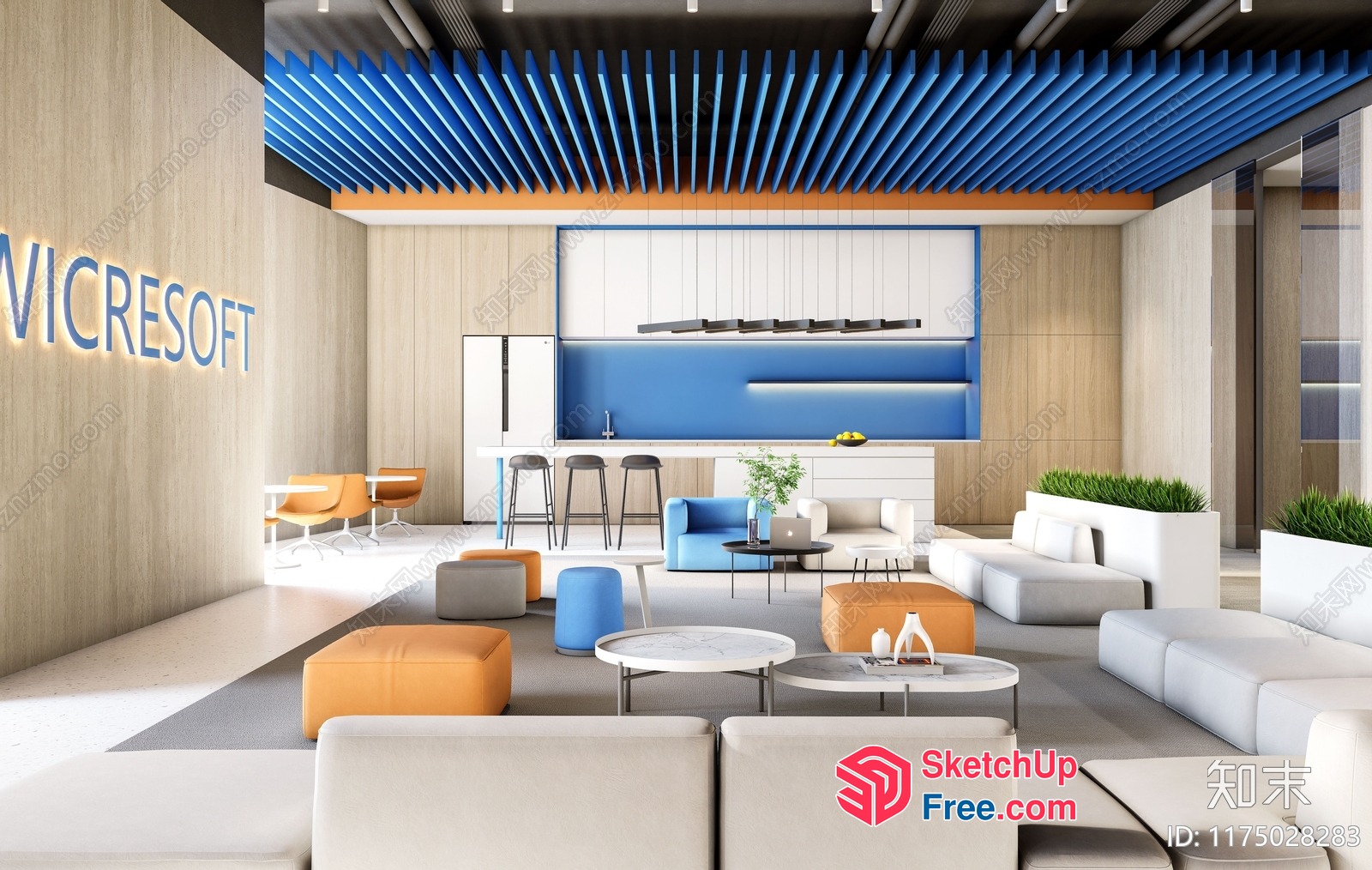 Microsoft Office Interior Design 3D SketchUp File