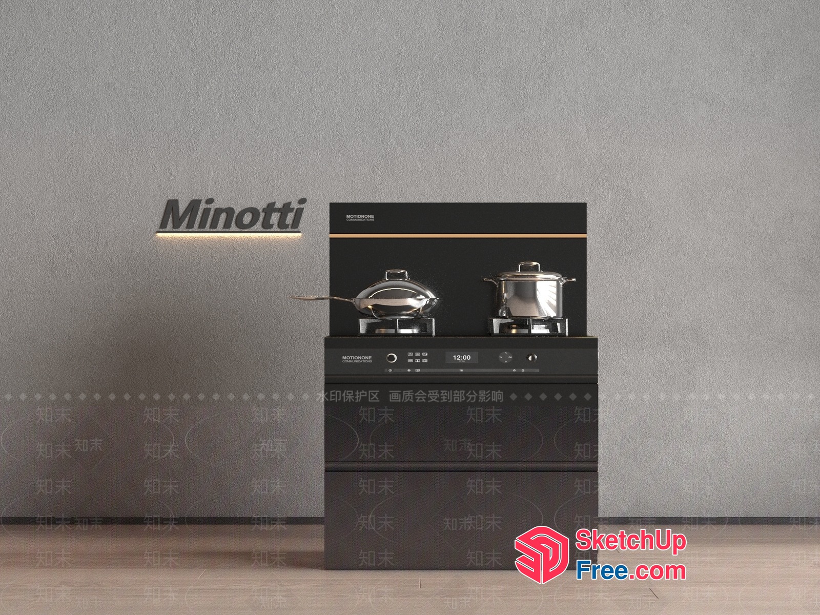 Minotti Kitchen Interior 3D SketchUp File