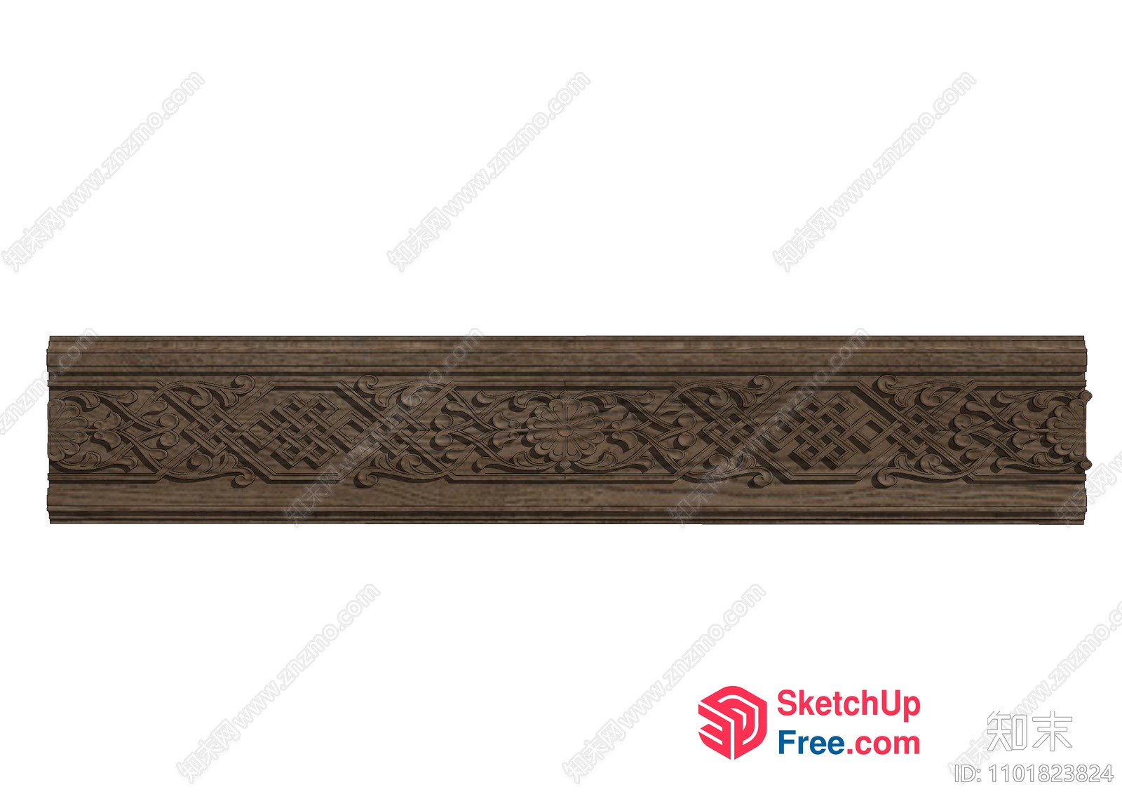 Intricate Carved Wood Panel 3D SketchUp File