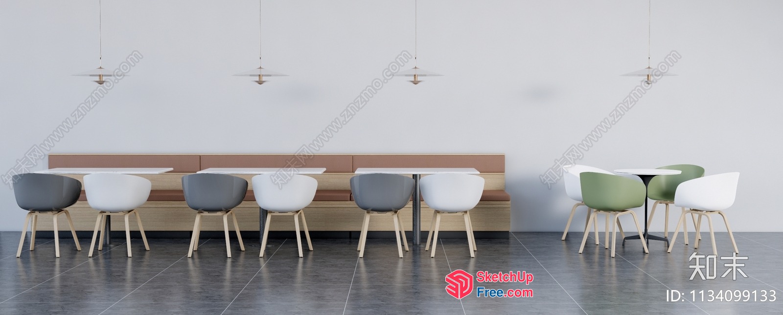 Minimalist Interior Office Space With Modern Furniture 3D SketchUp File