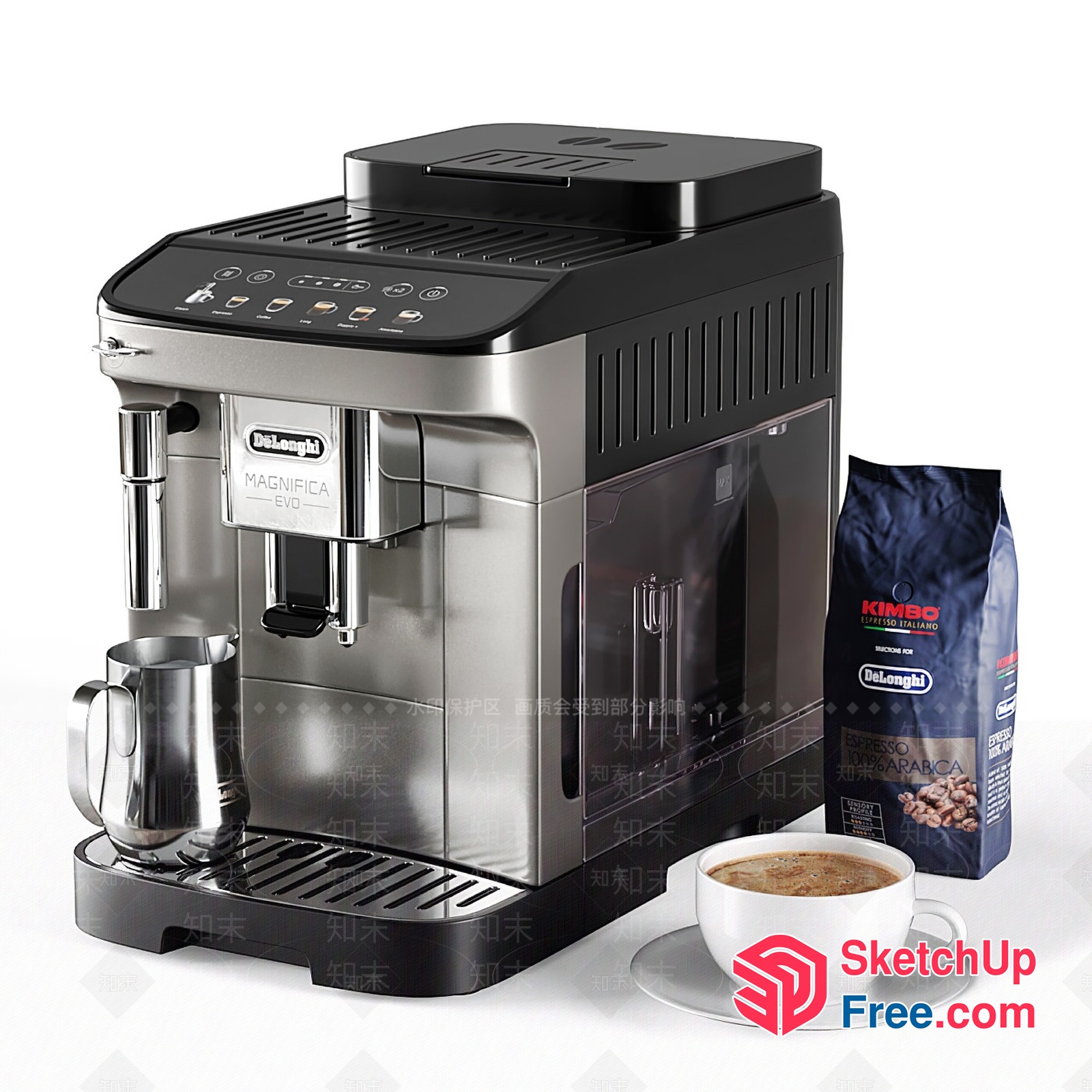 Modern Coffee Machine And Accessories 3D SketchUp File