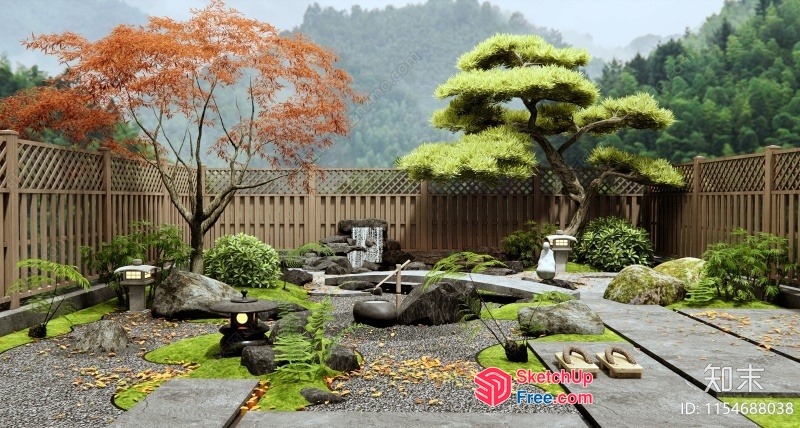 Serene Japanese Garden Oasis 3D SketchUp File