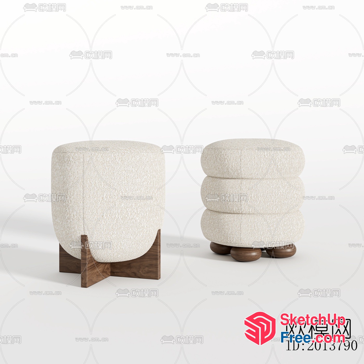 Modern Minimalist Japanese-Style Stool 3D SketchUp File