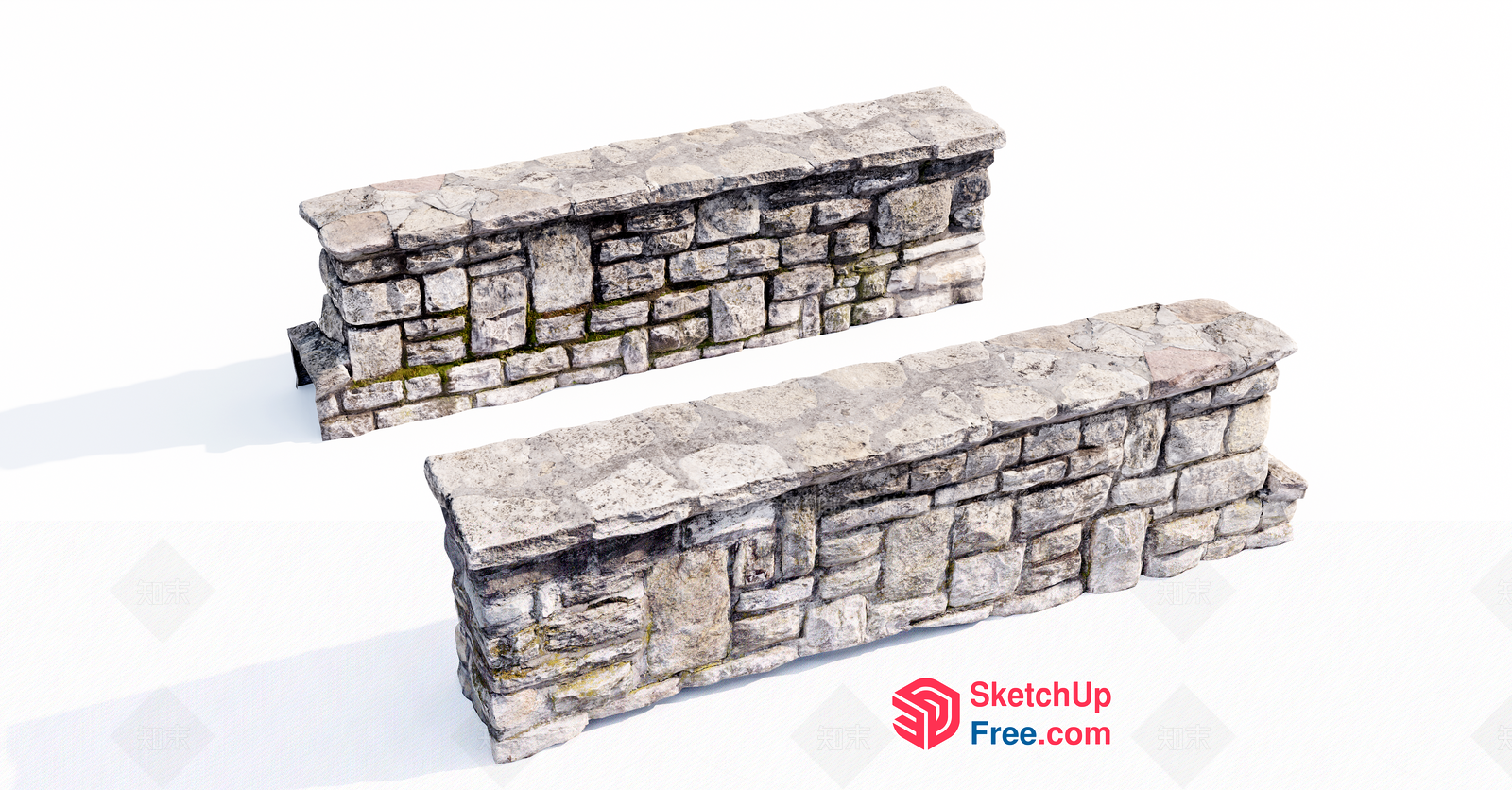 Stone Fireplace Mantel 3D SketchUp File