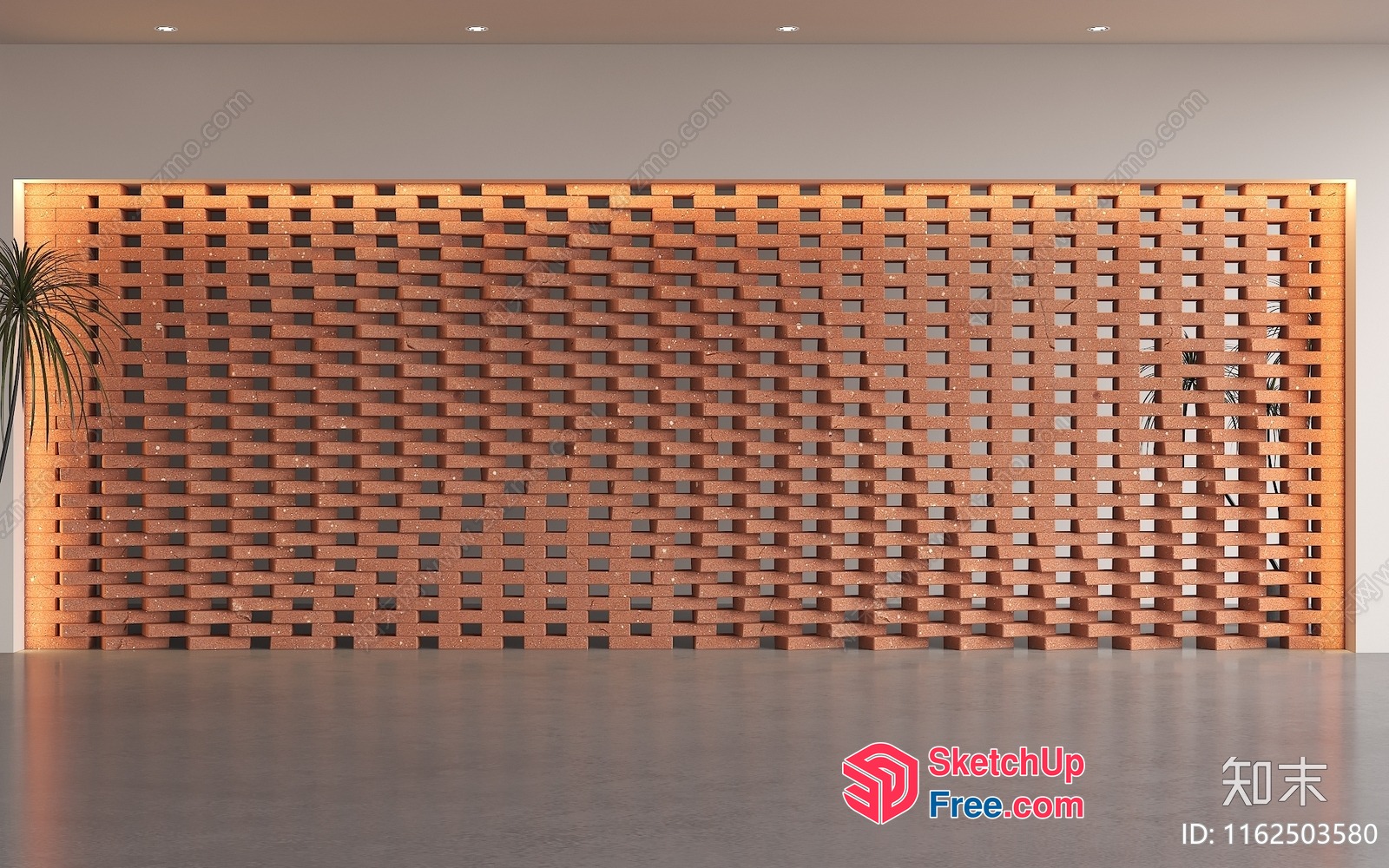 Brick Wall Partition 3D SketchUp File