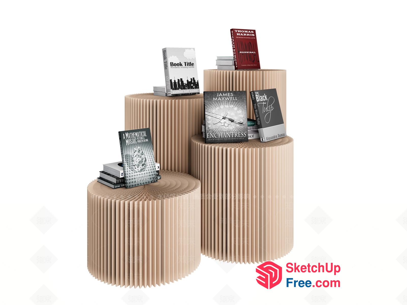Modern Bookshelf Display 3D SketchUp File