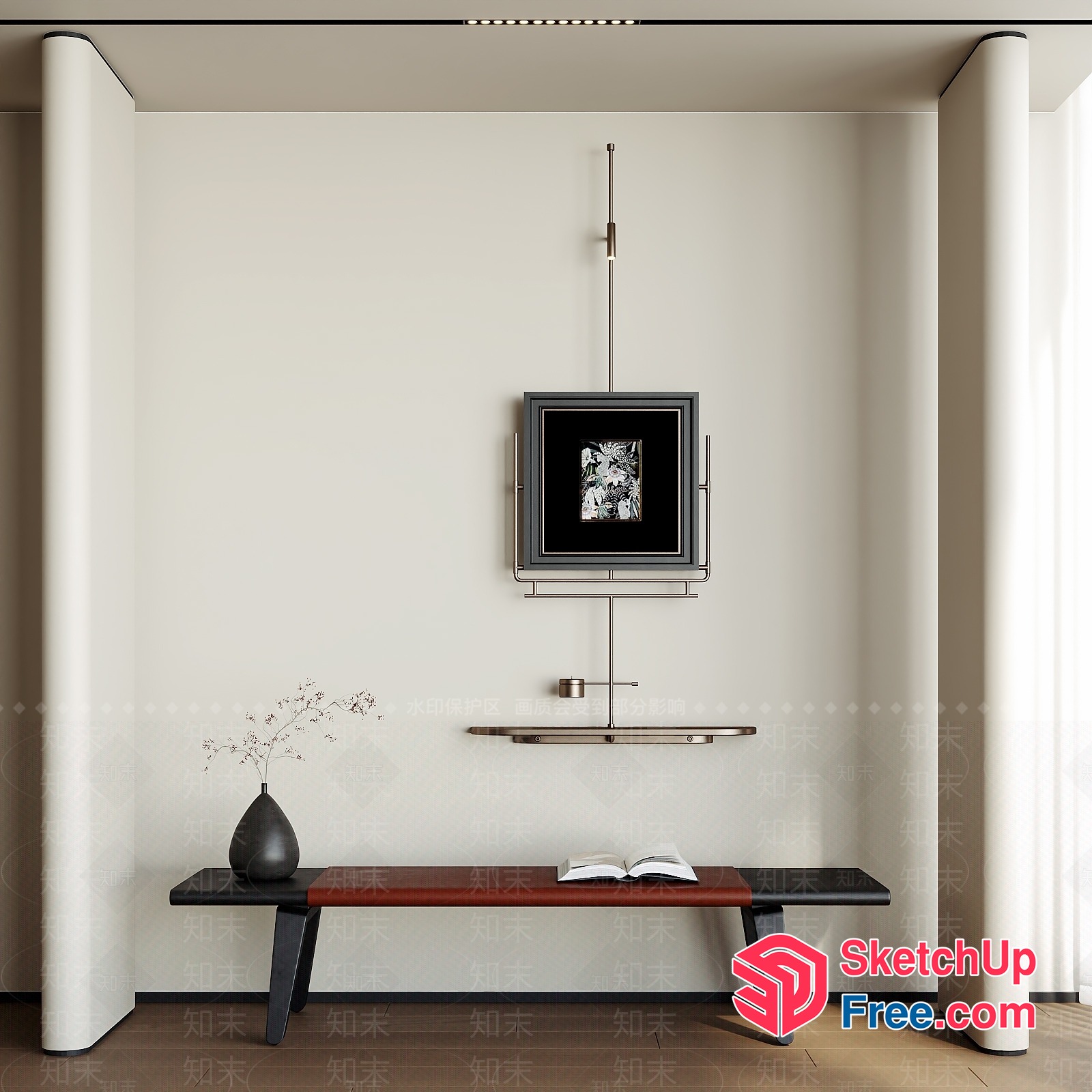 Minimalist Modern Decorative Shelf 3D SketchUp File