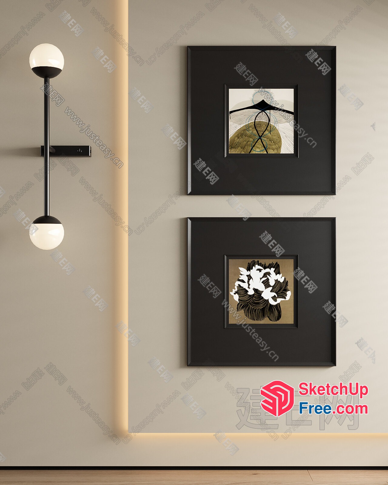 Minimalist Style Decorative Framed Artwork 3D SketchUp File