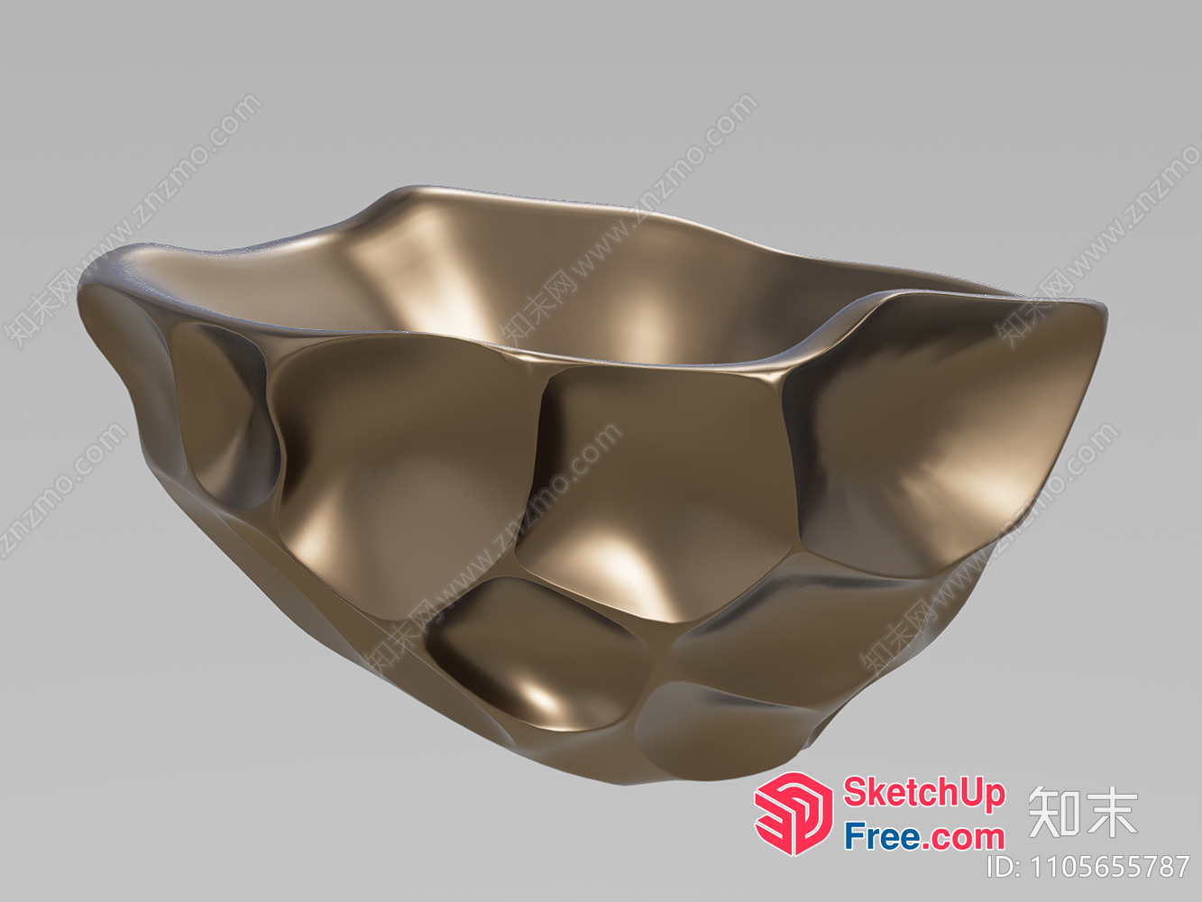 Modern Metallic Bowl 3D SketchUp File