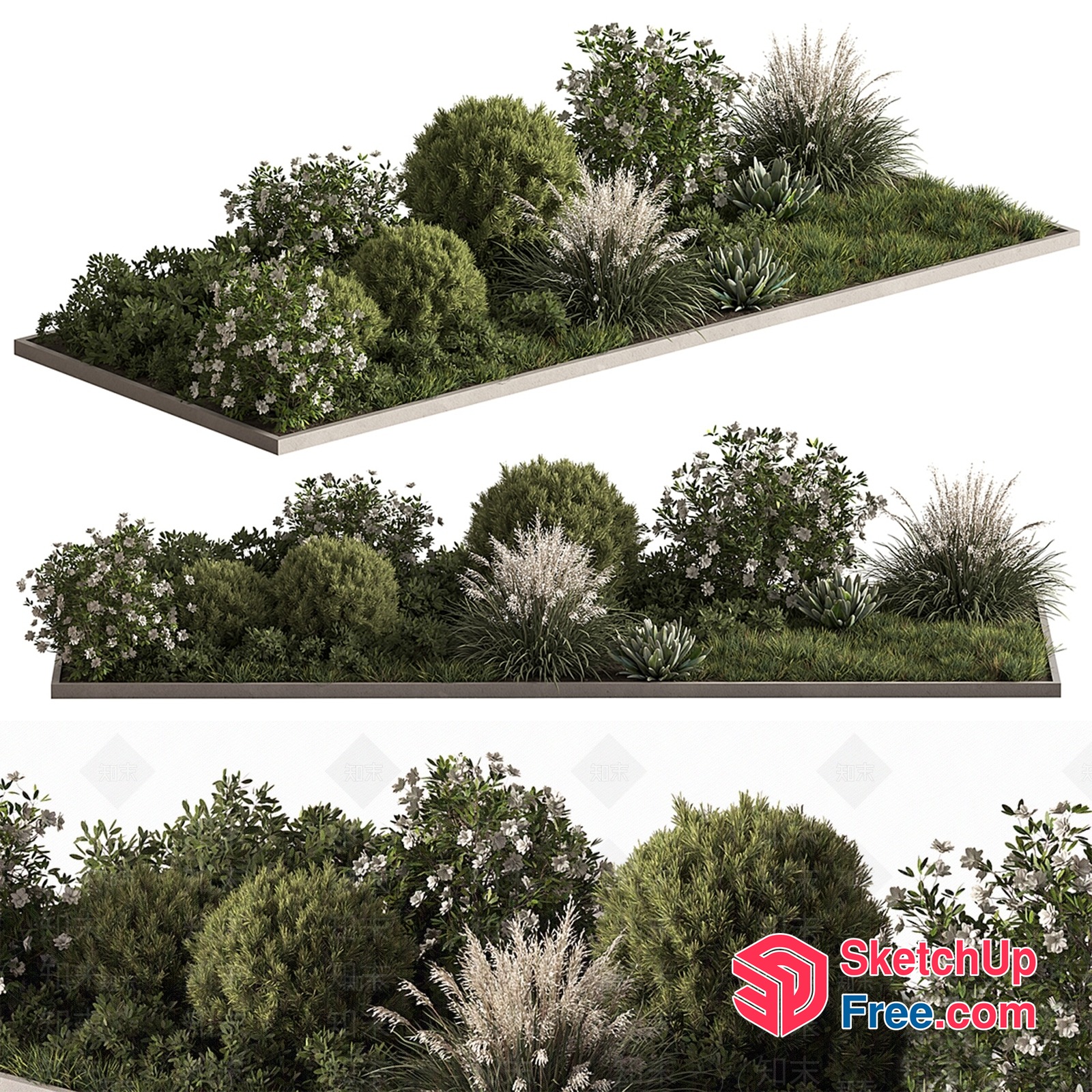 Exquisite Garden Landscape 3D SketchUp File