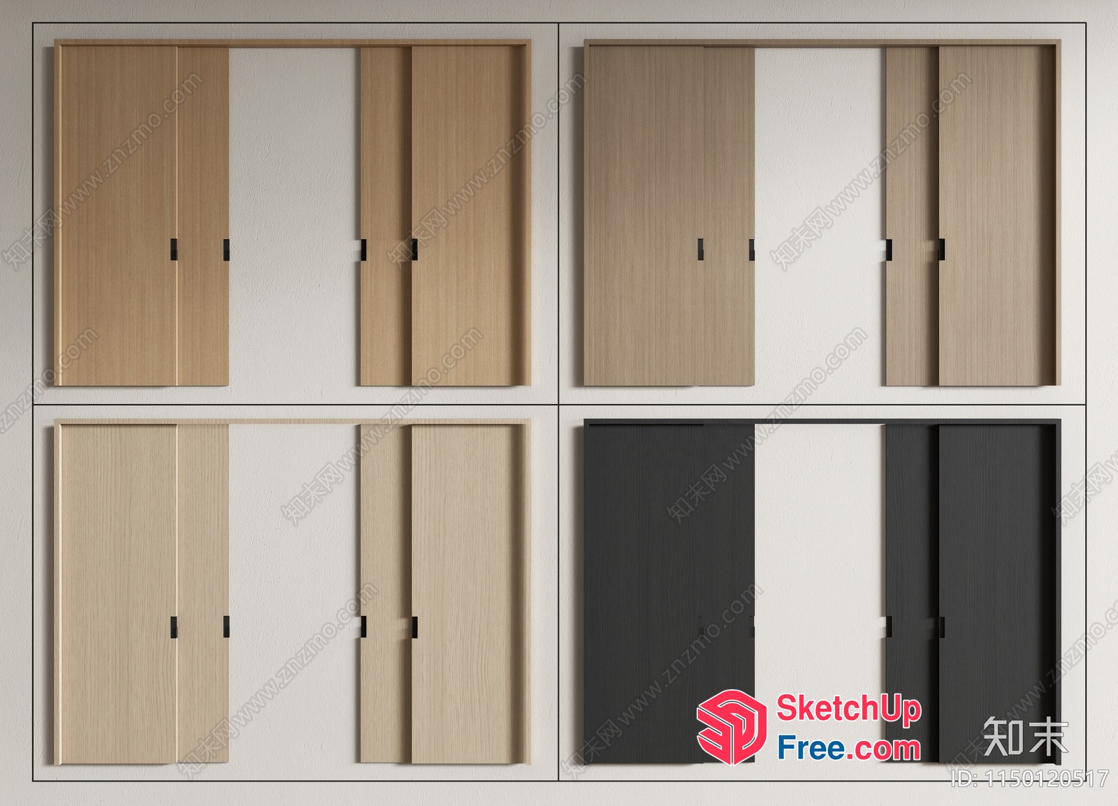 Modern Interior Door Options 3D SketchUp File