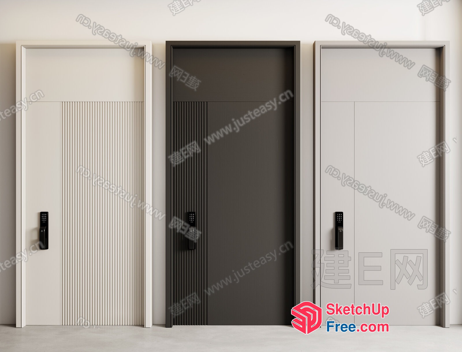 Modern Minimalist Elevator Doors 3D SketchUp File