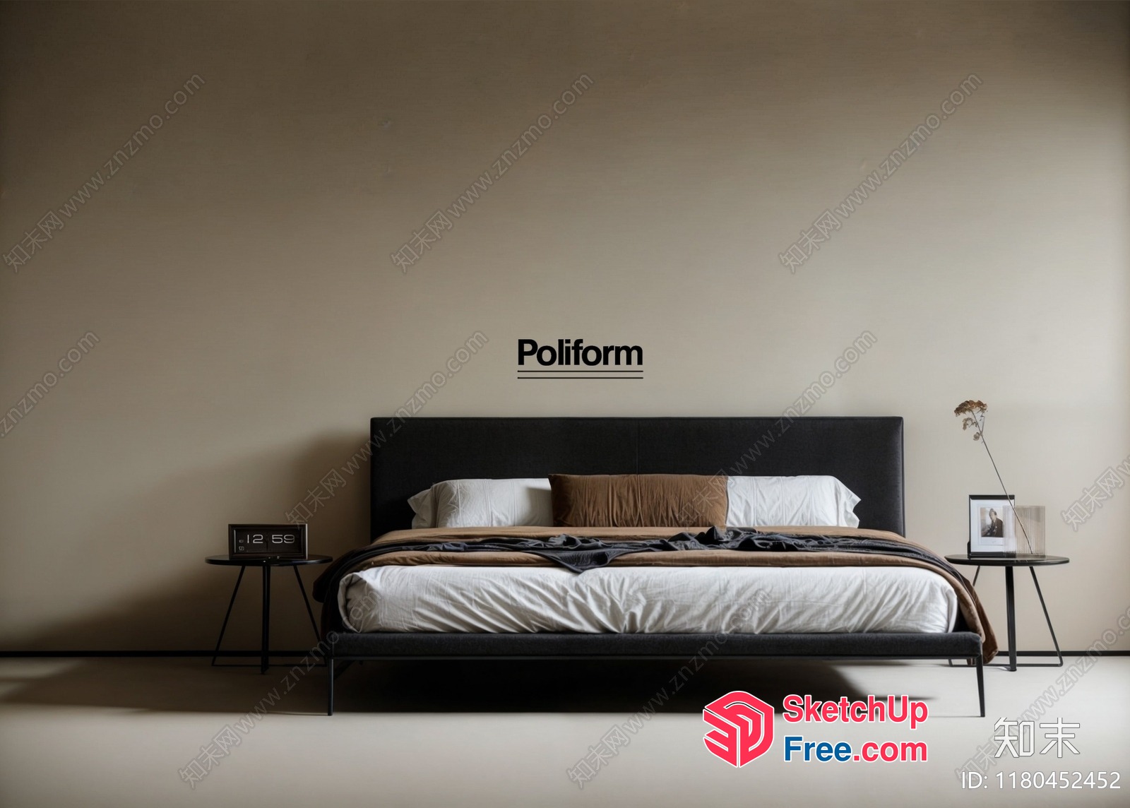 Minimalist Japanese Style Bedroom 3D SketchUp File
