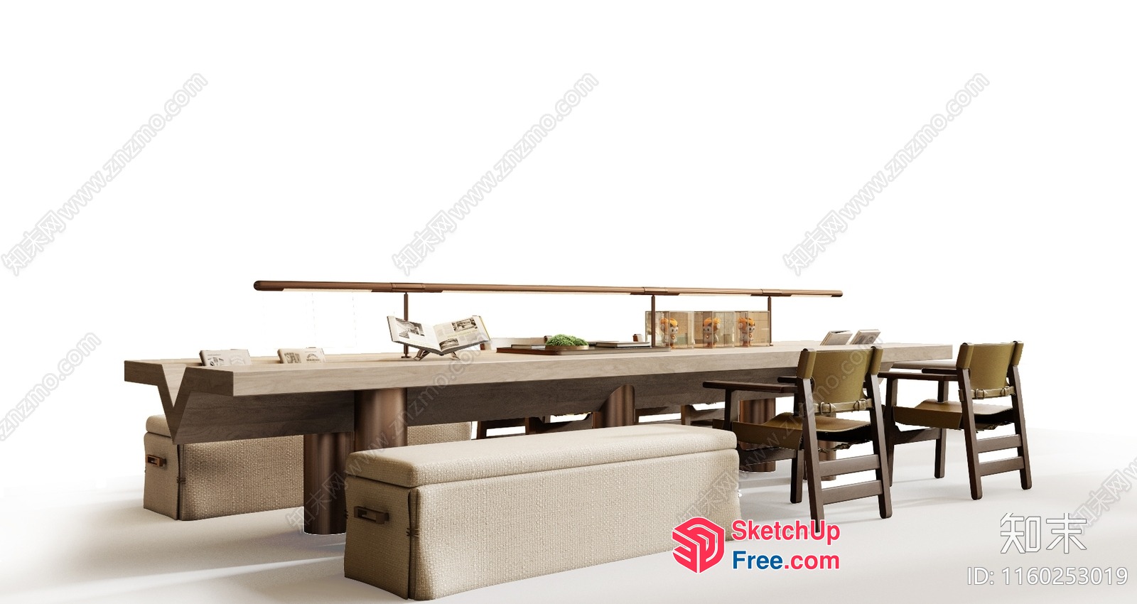 Elegant Modern Japanese Style Dining Room 3D SketchUp File