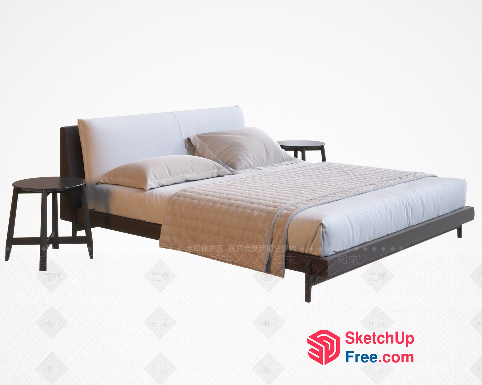 Modern Minimalist Bedroom Furniture Set 3D SketchUp File