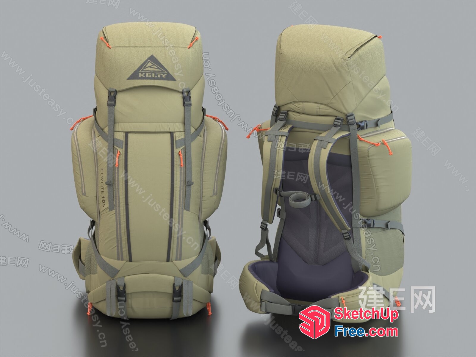 Kelty Coyote 105 Backpack 3D SketchUp File