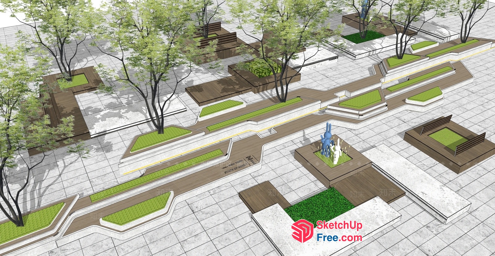Modern Commercial Street Cladding 3D SketchUp File