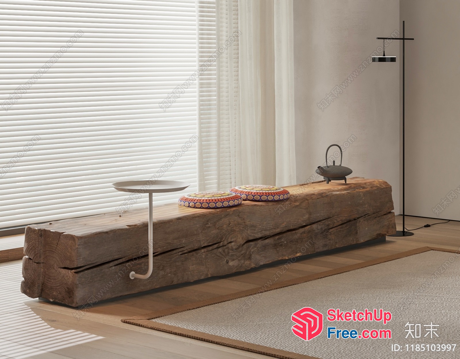 Japanese-Style Minimalist Interior Decor 3D SketchUp File