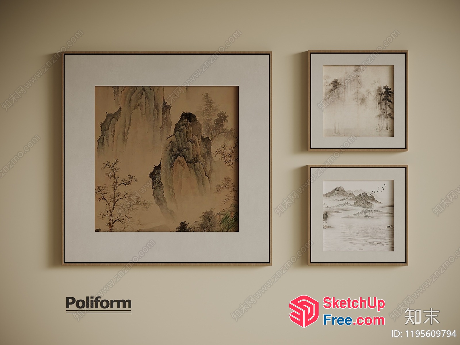 Traditional Chinese Landscape Paintings 3D SketchUp File