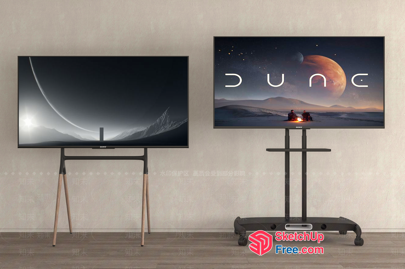 Futuristic Space-Themed Living Room 3D SketchUp File