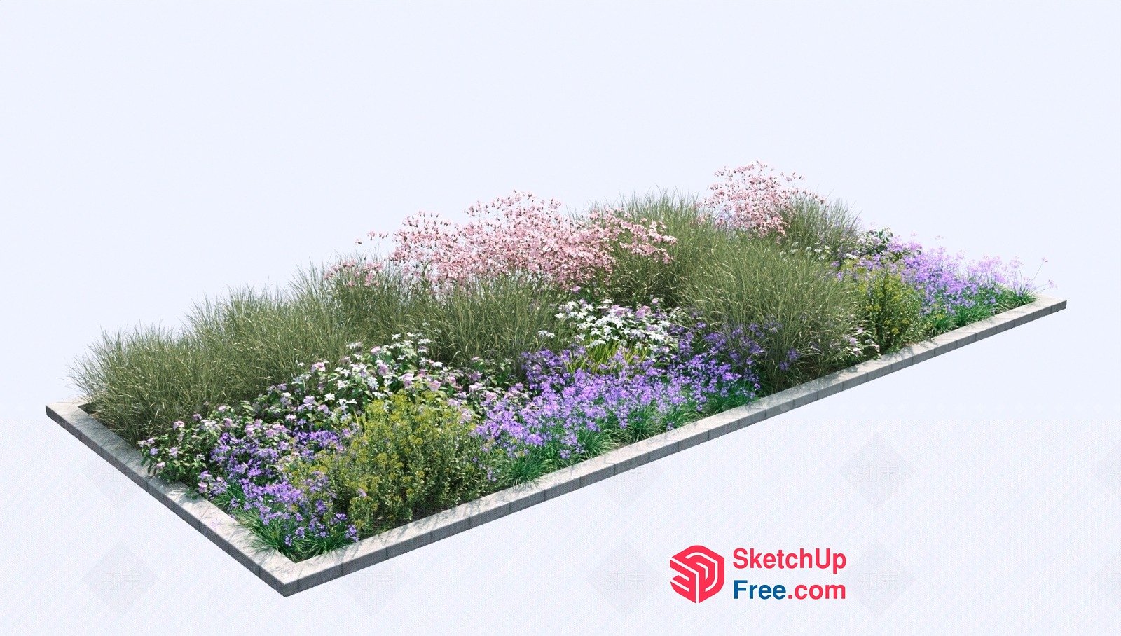 Serene Garden Landscape 3D SketchUp File