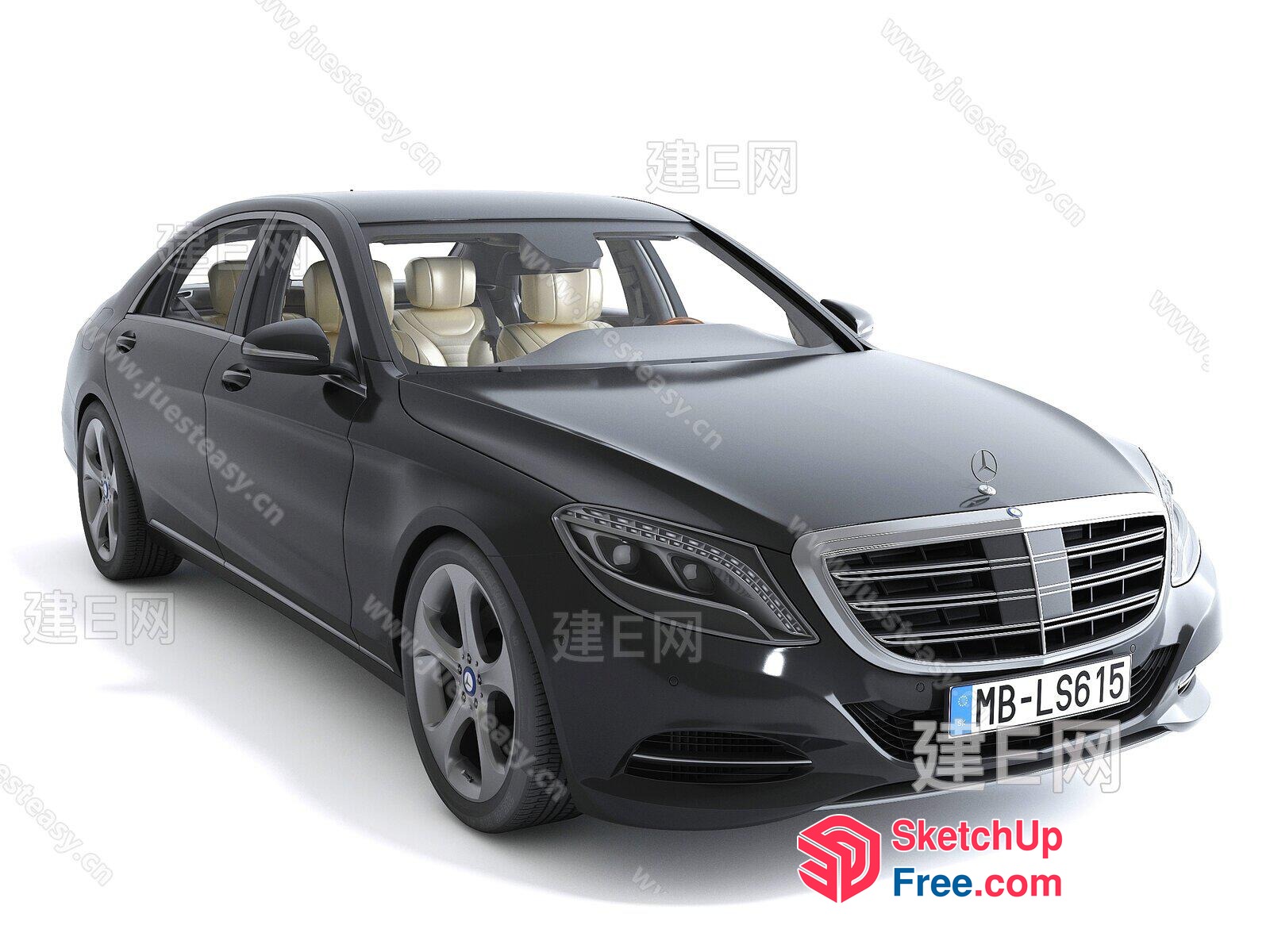Elegant And Sophisticated Mercedes-Benz S-Class Sedan 3D SketchUp File