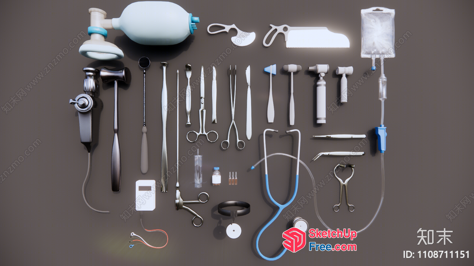 Medical Equipment And Tools Collection 3D SketchUp File