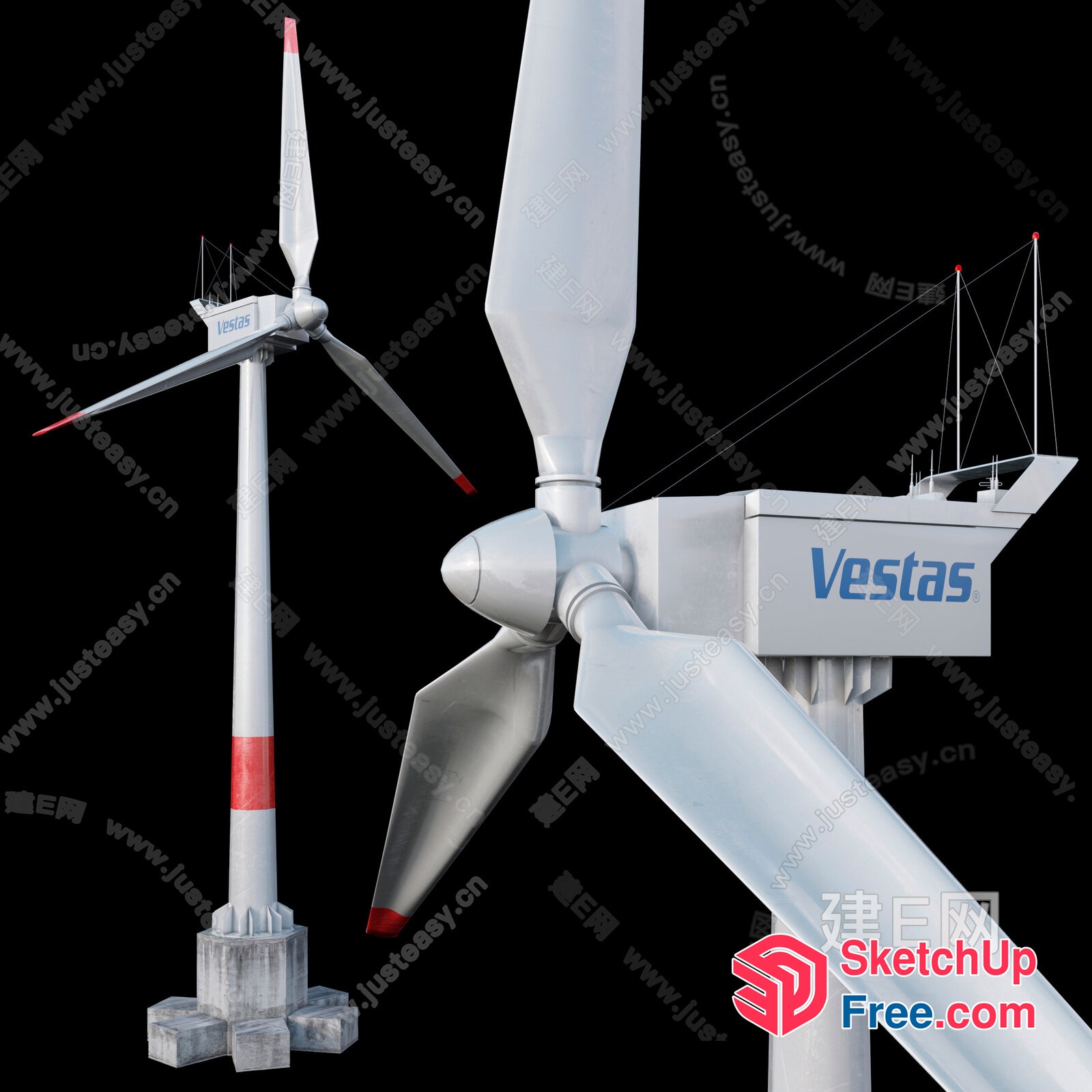 Vestas Wind Turbine 3D SketchUp File