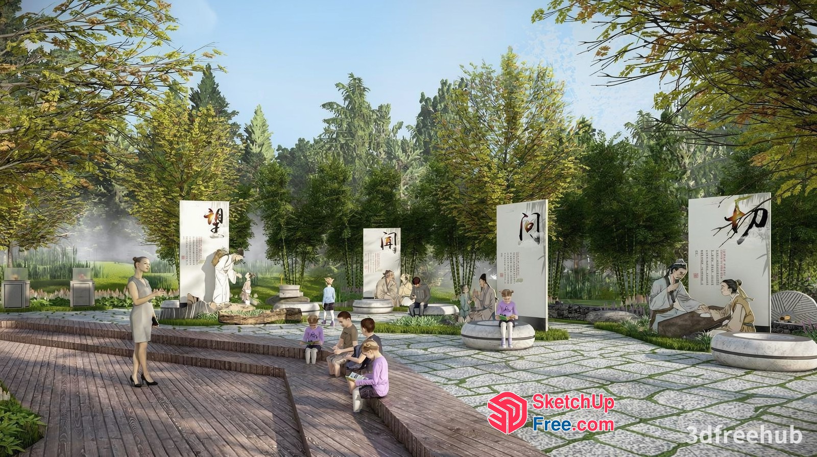 Serene Gathering Space 3D SketchUp File