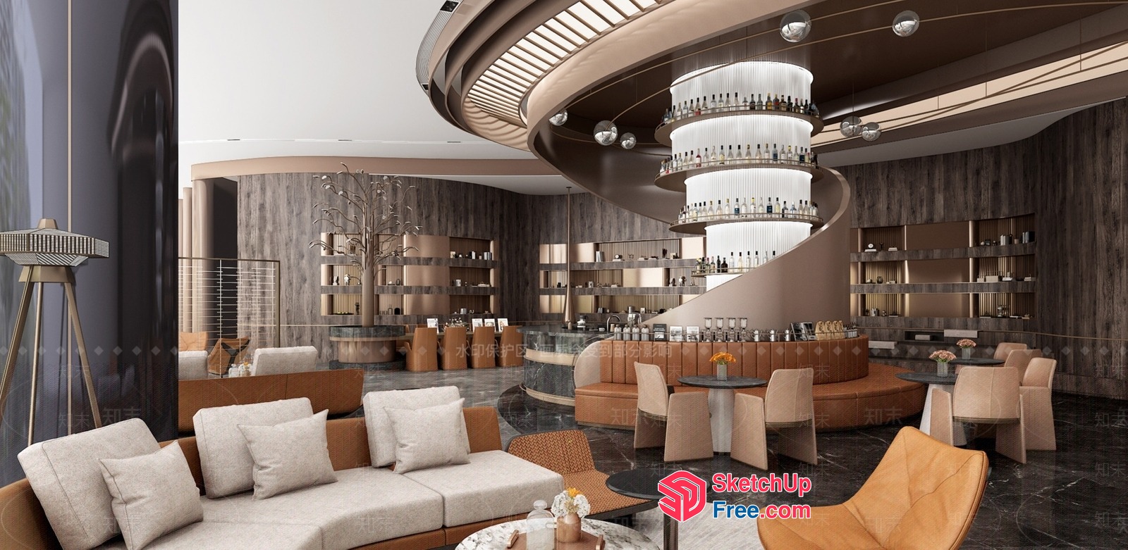 Modern Interior Design With Sleek And Elegant Furniture 3D SketchUp File